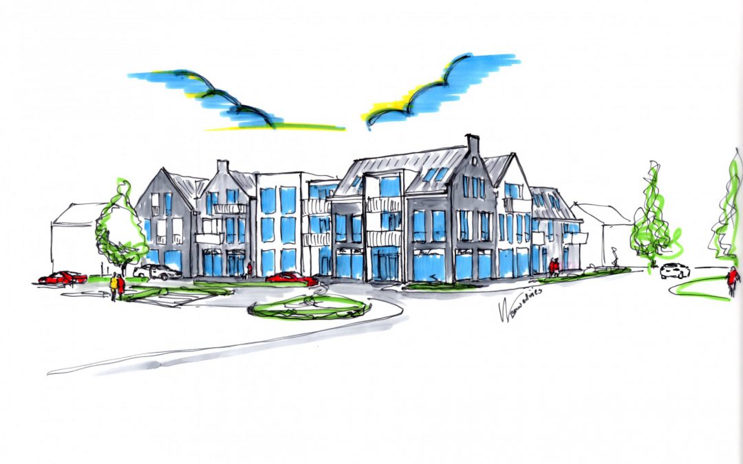 13 appartementen met winkels te Kesteren